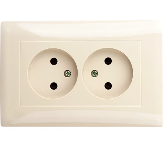 Двухместная розетка Volsten V01-12-R22-S Magenta Crema, 8996 1