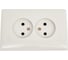 Двухместная розетка Volsten V01-12-R22-S Magenta Crema, 8996 1