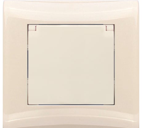 Розетка с заземлением и крышкой Volsten V01-12-R18-S Magenta Crema 8995