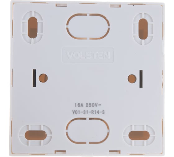 Бытовая розетка с заземлением Volsten V01-31-R14-S, Solar, 9844