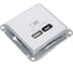 Розетка USB Systeme Electric ATLASDESIGN A + тип-C 45W высокоскор.заряд. QC, PD, механизм, БЕЛЫЙ ATN000129 2
