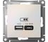 Розетка USB Systeme Electric ATLASDESIGN A + тип-C 45W высокоскор.заряд. QC,PD, механизм, ЖЕМЧУГ ATN000429 2
