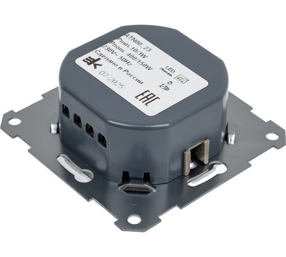 Светорегулятор Systeme Electric ATLASDESIGN (диммер) повор-нажим, LED, RC, 400Вт, механизм, БЕЛЫЙ ATN000123