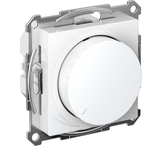 Светорегулятор Systeme Electric ATLASDESIGN (диммер) повор-нажим, LED, RC, 400Вт, механизм, БЕЛЫЙ ATN000123 1
