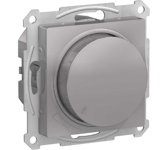 Светорегулятор Systeme Electric ATLASDESIGN (диммер) повор-нажим, LED, RC, 400Вт, механизм, АЛЮМИНИЙ ATN000323 1