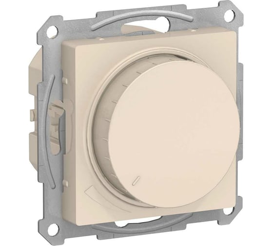 Светорегулятор Systeme Electric ATLASDESIGN (диммер) повор-нажим, LED, RC, 400Вт, механизм, БЕЖЕВЫЙ ATN000223
