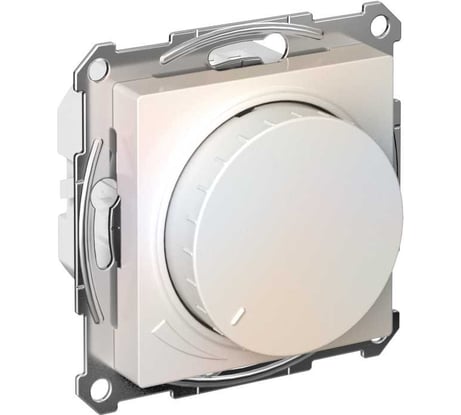 Светорегулятор Systeme Electric ATLASDESIGN (диммер) повор-нажим, LED, RC, 400Вт, механизм, ЖЕМЧУГ ATN000423