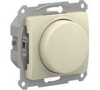 Светорегулятор Systeme Electric GLOSSA (диммер) повор-нажим, LED, RC, 400Вт, механизм, БЕЖЕВЫЙ GSL000223