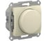 Светорегулятор Systeme Electric GLOSSA (диммер) повор-нажим, LED, RC, 400Вт, механизм, БЕЖЕВЫЙ GSL000223 1