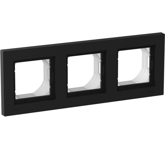 Рамка Systeme Electric AtlasDesign Aqua Карбон 3-ая IP44 ATN441003