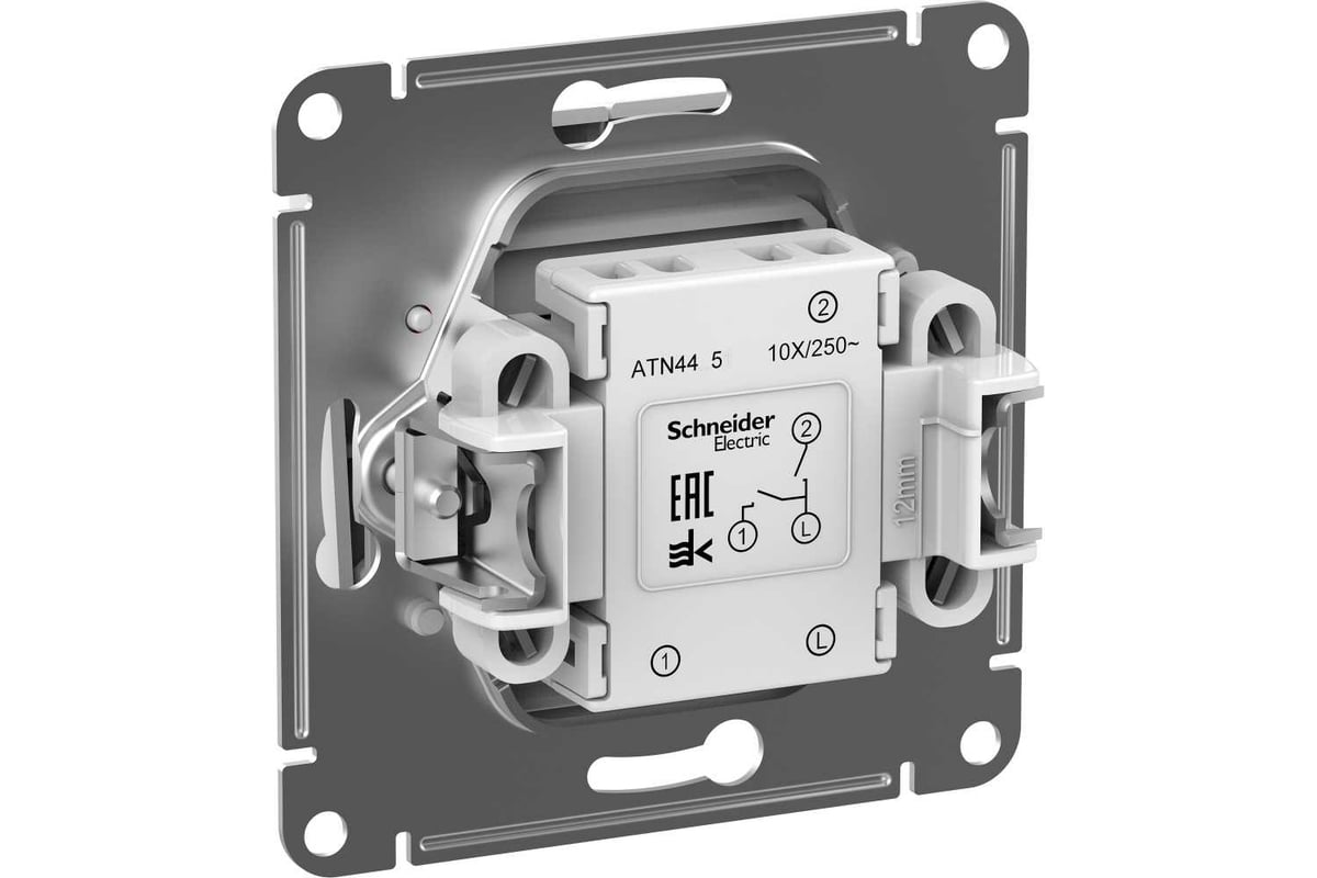 Выключатель одноклавишный atlasdesign схема 1 10ах механизм карбон