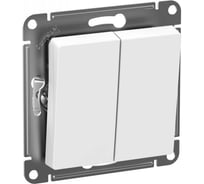 2-клавишный выключатель Systeme Electric AtlasDesign Aqua IP44, сх.5, 10АХ, механизм, БЕЛЫЙ ATN440151