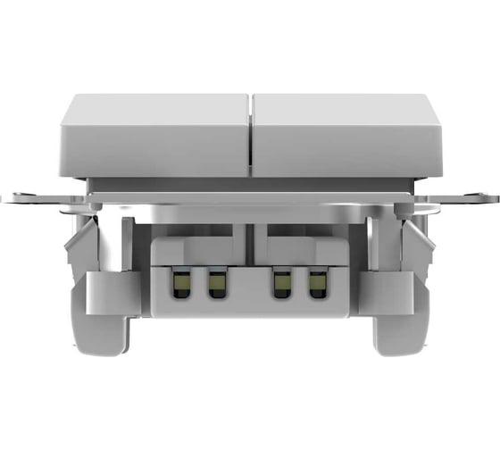 2-клавишный выключатель Systeme Electric AtlasDesign Aqua IP44, сх.5, 10АХ, механизм, БЕЛЫЙ ATN440151