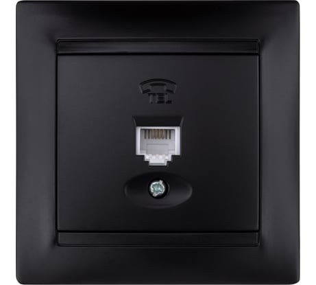 Розетка телефонная RJ11 графит "Лама" TDM ELECTRIC SQ1815-0615