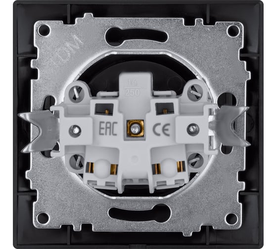 Розетка TDM ELECTRIC 2П 10А 250В графит Лама SQ1815-0622