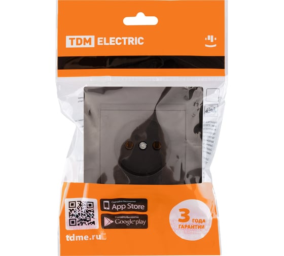 Розетка TDM ELECTRIC 2П 10А 250В графит Лама SQ1815-0622