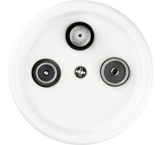 Розетка TDM ELECTRIC TV+R+ SAT оконечная белая Болонь SQ1820-0057