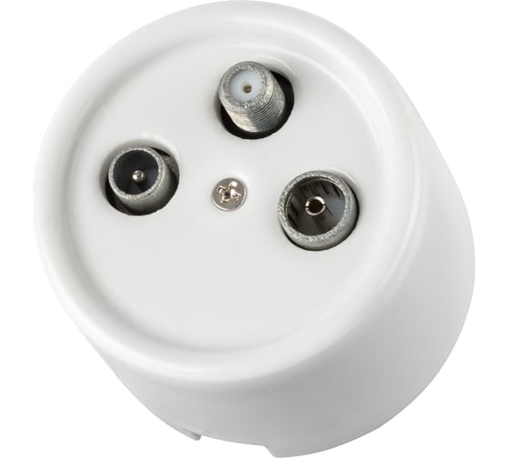 Розетка TDM ELECTRIC TV+R+ SAT оконечная белая Болонь SQ1820-0057