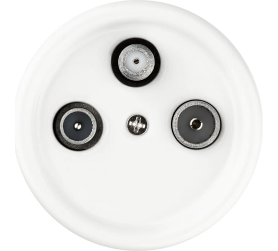 Розетка TDM ELECTRIC TV+R+ SAT оконечная белая Болонь SQ1820-0057