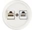 Телефонная розетка TDM ELECTRIC RJ11 + компьютерная RJ45 белая Болонь SQ1820-0052 1