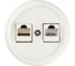 Телефонная розетка TDM ELECTRIC RJ11 + компьютерная RJ45 белая Болонь SQ1820-0052 1