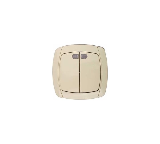 Двуклавишный выключатель с индикатором Светозар_ CITY LIGHT, SV-54235-B