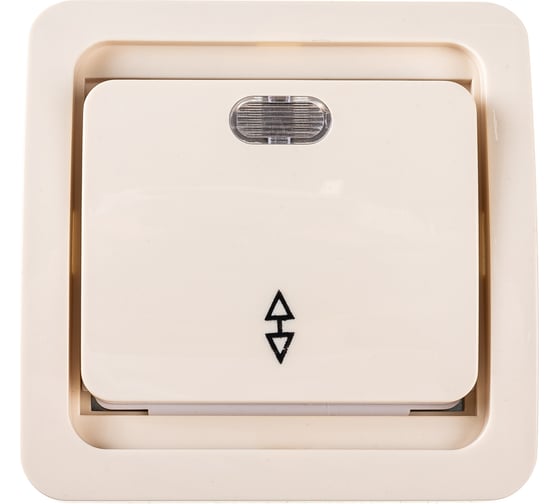 Выключатель проходной одноклавишный с индикатором СВЕТОЗАР CITY SV-54138-B 1