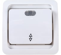 Выключатель проходной одноклавишный с индикатором СВЕТОЗАР CITY SV-54138-W