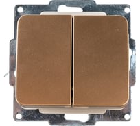 Двухклавишный выключатель СВЕТОЗАР ГАММА, SV-54134-GM