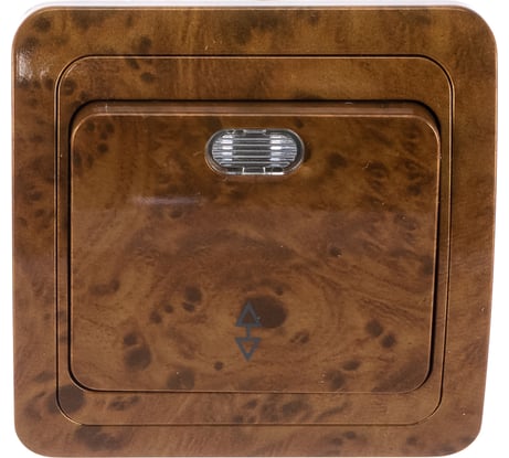 Выключатель проходной одноклавишный с индикатором Светозар_ ГАММА SV-54138-N