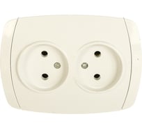Двойная розетка СВЕТОЗАР CITY LIGHT SV-54202-W