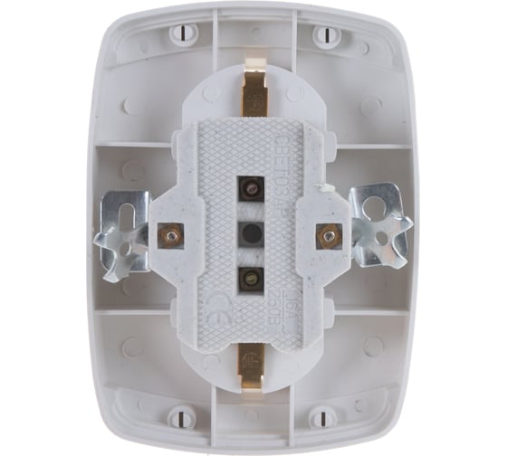 Двойная розетка с заземлением СВЕТОЗАР CITY LIGHT SV-54207-W