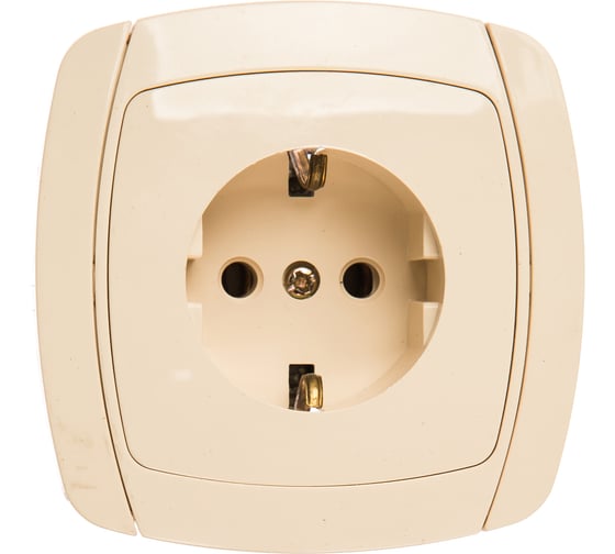 Одинарная розетка с заземлением СВЕТОЗАР CITY LIGHT SV-54205-B