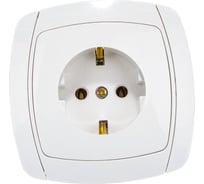 Одинарная розетка с заземлением СВЕТОЗАР CITY LIGHT SV-54205-W