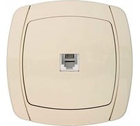 Одинарная телефонная розетка СВЕТОЗАР CITY LIGHT SV-54217-B