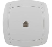 Одинарная телефонная розетка СВЕТОЗАР CITY LIGHT SV-54217-W