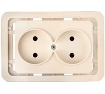 Двойная розетка СВЕТОЗАР CITY SV-54102-B