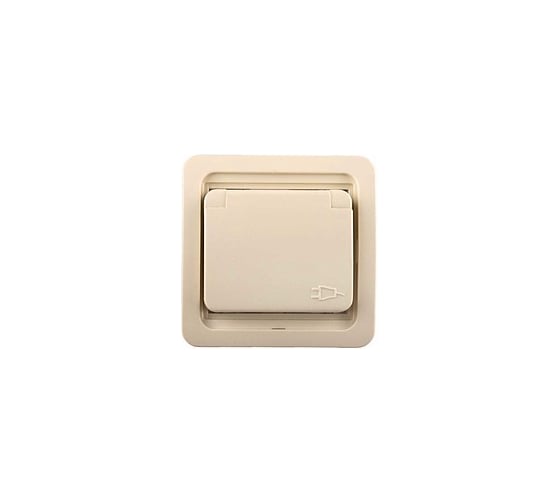 Розетка одинарная с/з и крышкой СВЕТОЗАР CITY SV-54110-B 1