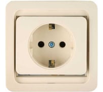 Одинарная розетка с заземлением СВЕТОЗАР CITY SV-54105-B