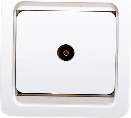 Одинарная телевизионная розетка СВЕТОЗАР CITY SV-54115-W