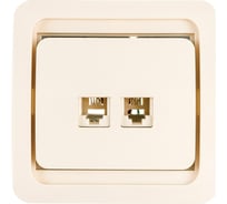 Двойная телефонная розетка СВЕТОЗАР CITY SV-54118-B