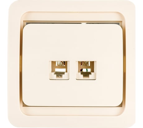 Двойная телефонная розетка СВЕТОЗАР CITY SV-54118-B