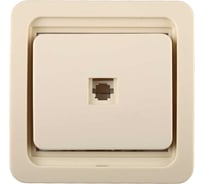Одинарная телефонная розетка СВЕТОЗАР CITY SV-54117-B