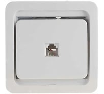 Одинарная телефонная розетка СВЕТОЗАР CITY SV-54117-W