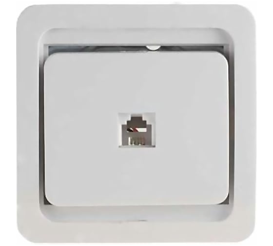 Одинарная телефонная розетка СВЕТОЗАР CITY SV-54117-W 1
