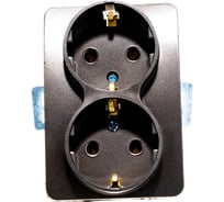 Розетка двойная с/з Светозар_ ГАММА SV-54107-DM