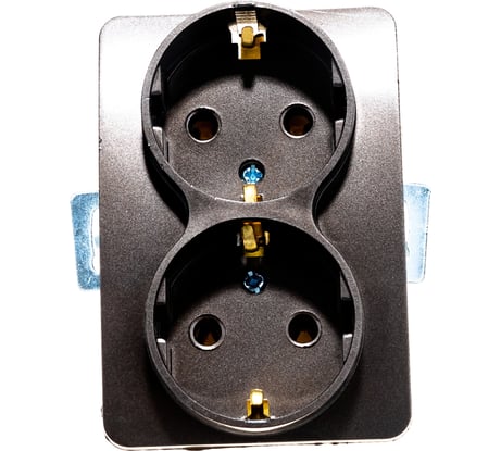 Розетка двойная с/з Светозар_ ГАММА SV-54107-DM