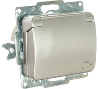 Розетка одинарная с/з и крышкой СВЕТОЗАР ГАММА SV-54110-SM