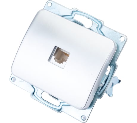 Одинарная телефонная розетка СВЕТОЗАР ГАММА SV-54117-SM