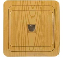 Одинарная телефонная розетка СВЕТОЗАР ГАММА SV-54117-A